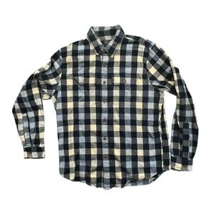 Abercrombie Fitch Mens Plaid Flannel Long‎ Sleeve Button Up Shirt XL